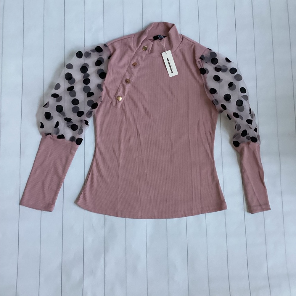Women’s Pink Long a sleeve Blouse